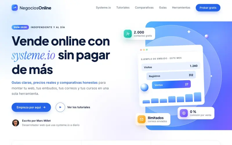 Portada de negociosonline.tech